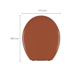 Assento Sanitário Almofadado Tpk Caramelo Escuro Astra Astra Caramelo Escuro - Imagem 2