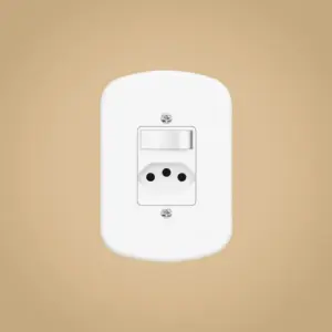 1 Interruptor Simples e 1 Tomada 2p+t 10a/250v Blanc - Fame