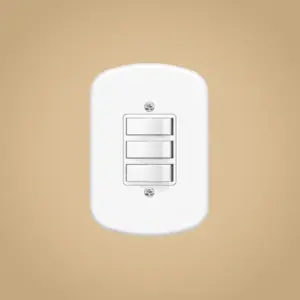 3 Interruptores Simples 10a/250v Blanc - Fame