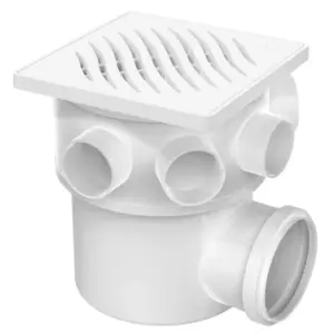 Caixa Girafácil com Grelha Quadrada 100x140x50mm Branca