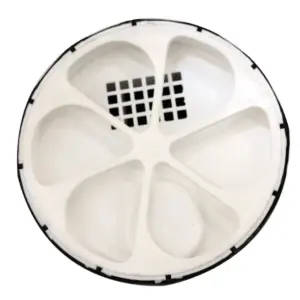 Ralo Antiespuma 150mm Branco e Preto