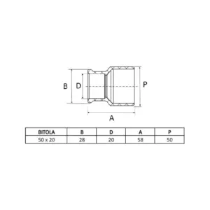 Bucha Soldavel Red 50x20mm Longa - Imagem 2