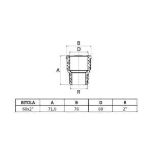 Adaptador Soldável Curto 60mm X 2'' - Amanco - Imagem 2