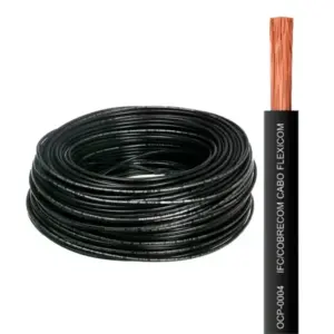 Cabo de Energia 750v 1,5mm Flexicom Antichama com 100 Metros Preto