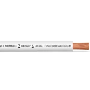 Cabo Flexível Antichama 1,5mm 450/750v 100 Metros Branco - Imagem 1