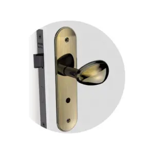 Fechadura de Banheiro Taco de Golf Ouro Velho - Soprano