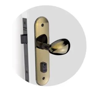 Fechadura Bola de Golf Externa Antique Brass Esp43 - Soprano - Imagem 1