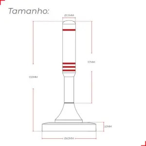 Antena Digital Range com Base Magnética e Cabo de 2,5 Metros Preto - Avant - Imagem 4