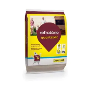 Argamassa Refratária 5 Kg Cinza Alta Temperatura - Quartzolit - Imagem 1
