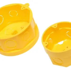 Caixa de Luz Octogonal Amarelo 4 X 4 - Amanco - Imagem 1