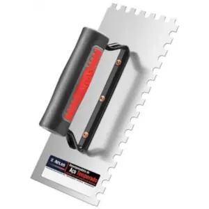 Desempenadeira Dentada de Aço com Cabo Plástico 8mm - Atlas