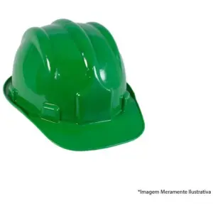 Capacete Segurança Aba Frontal Verde - Plastcor - Imagem 1