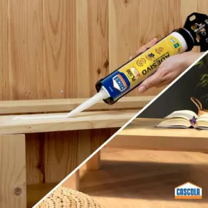 Cola Cascola Monta & Fixa Pl 500 Interior, Adesivo de Montagem Extraforte, Cola para Madeira, Mdf, Compensado, Concreto, Entre Outros Materiais, Cola com Agarre Imediato, Cartucho com 360g - Imagem 4