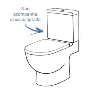 Vaso Sanitário para Caixa Acoplada Aspen ébano - Imagem 3