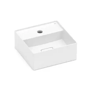 Cuba de Apoio Terra T7 30x30cm Quadrada Branca - Roca