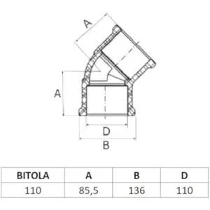 Joelho Soldável 110mm X 45º Amanco - Imagem 3