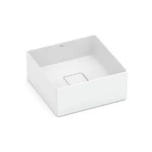 Cuba de Apoio Terra T3 30x30cm Quadrada Branca - Roca