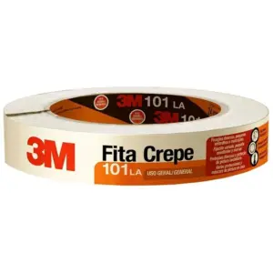 Fita Crepe 3m Uso Geral 101la 24mm X 50m com 5 Peças - Imagem 1
