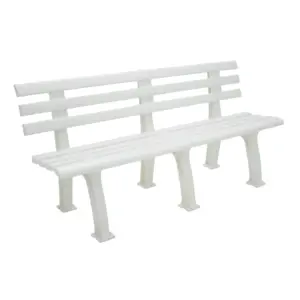 Banco Tramontina Tramandaí Branco em Polipropileno - Imagem 1