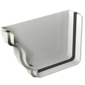 Cabeceira Esquerda para Calha Aquapluv Style Branca - Imagem 1