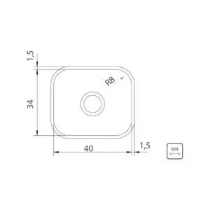 Cuba de Embutir Tramontina Lavínia 40 Bl em Aço Inox Polido 40x34 Cm - Imagem 3