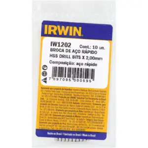 Irwin Broca Aço Rápido para Metal 338 de 2mm X 49mm Iw1202 - Imagem 6