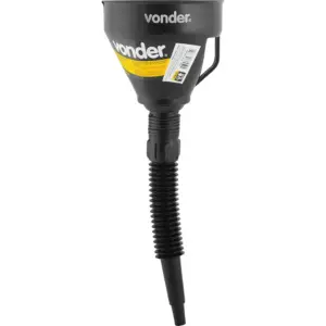 Vonder, Funil Plástico, Bico Flexível, Preto, 140 Mm. - Imagem 1
