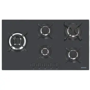 Cooktop a Gás em Vidro Temperado Preto com Acendimento Automático Penta Side Plus 5 Queimadores
