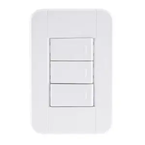 Conjunto 4x2 de 3 Interruptores Paralelos 10a 250v - Tramontina - Imagem 1