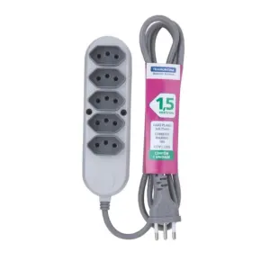 Extensão Múltipla com 5 Tomadas 2p+t 10a 250v 1,5m - Tramontina