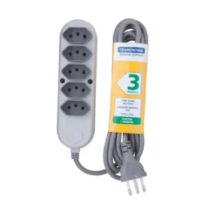 Extensão Múltipla com 5 Tomadas 2p+t 10a 250v 3m - Tramontina