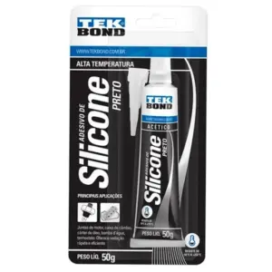 Silicone Adesivo para Uso Geral 50g Preto - Imagem 1
