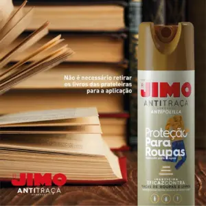Jimo Anti Traça Inseticida Proteção para Roupas e Livros Sem Cheiro Aerossol 300ml - Imagem 4