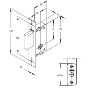 Fechadura Segurança 1003 Espelho Inox - Stam