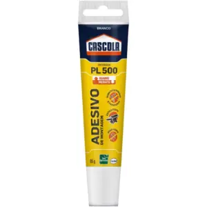 Monta & Fixa Pl500 Interior Cola Cascola, Adesivo de Montagem Extraforte, Cola para Madeira, Compensado, Concreto, Entre Outros Materiais, Cola com Agarre Imediato, 1x85g