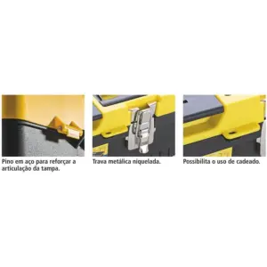 Caixa Plástica para Ferramentas com Bandeja Removível e Trava Metálica 13" - Tramontina - Imagem 7