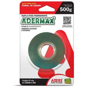 Fita Dupla Face Adermax Acril Xt100/s 12mm X 2m Blister