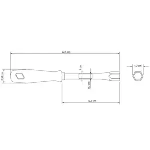 Chave Canhão 8mm com Haste Tubular Amarela - Imagem 4