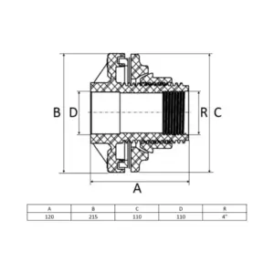 Adaptador Soldavel 110x4mm C/flange - Imagem 2