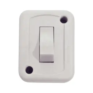 Interruptor de Sobrepor com 1 Tecla Simples 10 a 250 V Tramontina Branco - Imagem 1