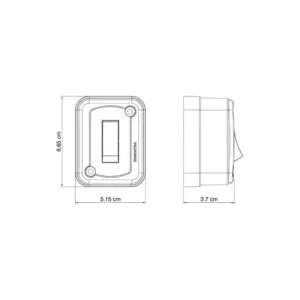Interruptor de Sobrepor com 1 Tecla Simples 10 a 250 V Tramontina Branco - Imagem 2