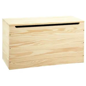 Baú Multiuso em Madeira Maciça Sem Pintura com Acabamento Natural - Imagem 1