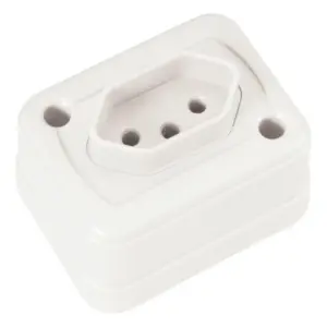 Tomada de Sobrepor 2p+t 10 a 250 V Branco - Tramontina