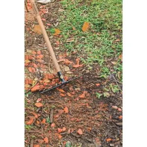 Ancinho Curvo Leve com 16 Dentes em Aço com Cabo de Madeira 145cm - Tramontina - Imagem 4