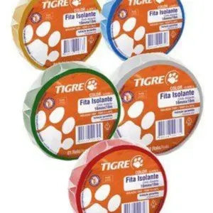 Fita Isolante Tigre Color Vermelho 18mm X 10m - Tigre