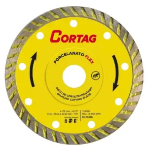 Disco de Corte Diamantado Turbo Porcelanato Flex 115mm - Cortag