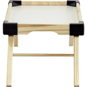 Bandeja Small com Pés Dobráveis Estrutura em Madeira e Cantoneiras em Polipropileno Preto - Imagem 4