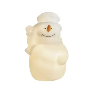 Enfeite Natalino Alasca Boneco de Neve Led Pilha . - Imagem 1