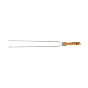 Espeto Alumínio Duplo para Churrasco 90cm - Mor - Imagem 1