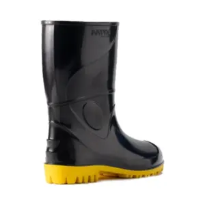 Bota Pvc Cano Médio (curto) Preta Solado Amarelo - Innpro - Imagem 2